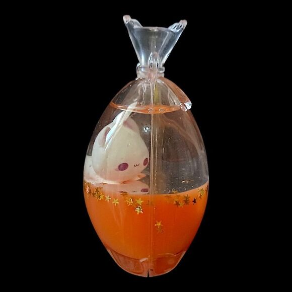 Tsunameez Prize Baggies Keychain Key Ring Kitty Cat Kitten Floating Orange Clear - Picture 6 of 15